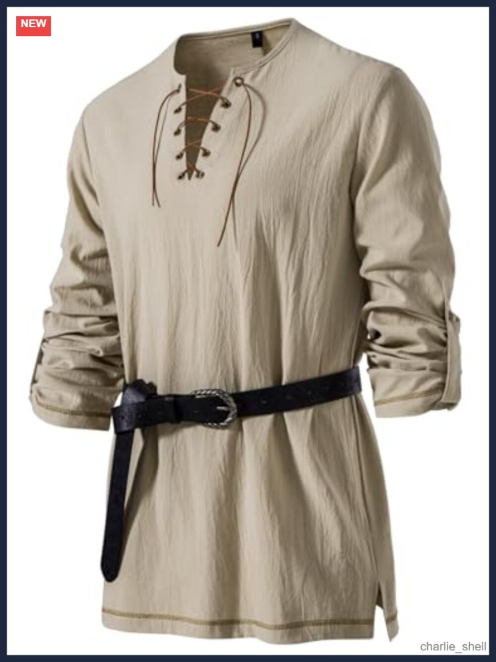 Men's 100% Cotton Vintage Tunic Shirt Cosplay Costume